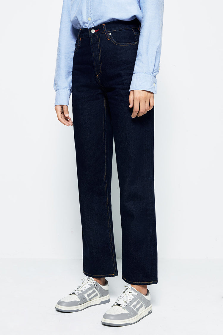 Manhattan High Rise Straight Ankle Jeans HJ160 - JUSTLUXURY