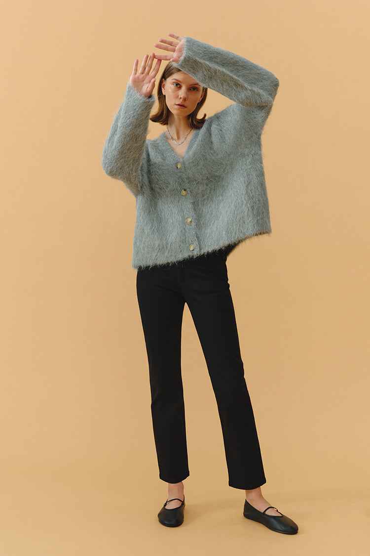 Two Shots High Rise Straight Crop Jeans HJ013