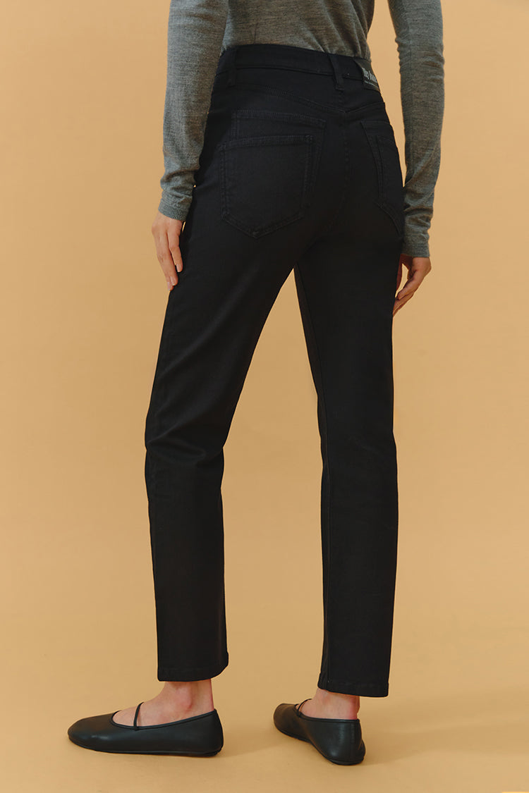 Two Shots High Rise Straight Crop Jeans HJ013 - JUSTLUXURY
