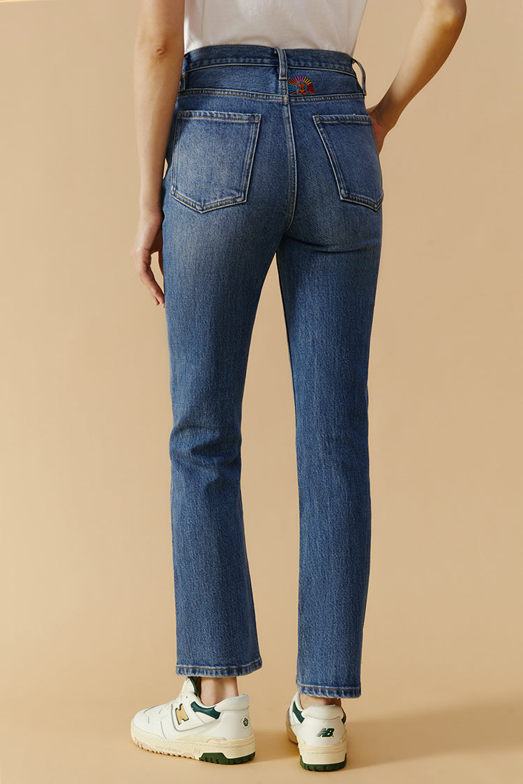 Activity Grrrl High Rise Kick Crop Jeans HJ017 - JUSTLUXURY