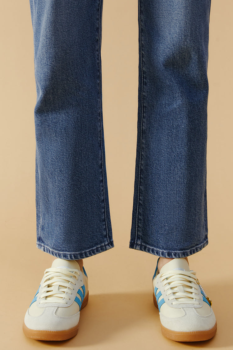 Chelsea High Rise Straight Crop Jeans HJ005 - JUSTLUXURY