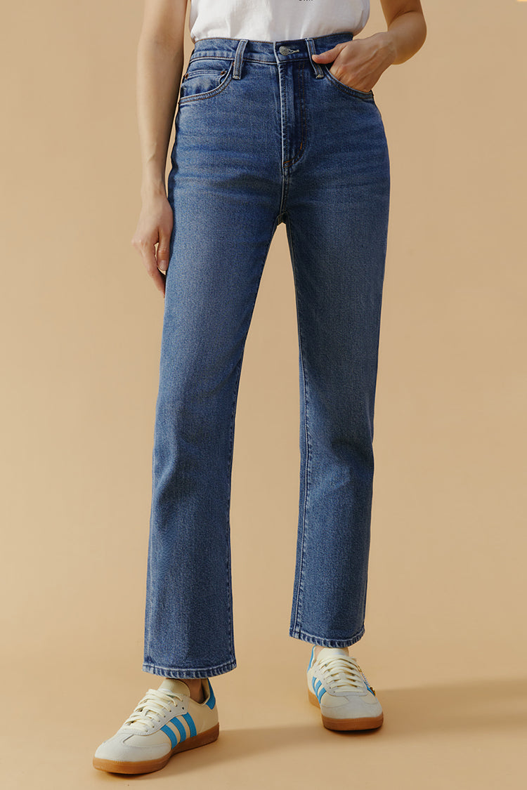 Chelsea High Rise Straight Crop Jeans HJ005 - JUSTLUXURY