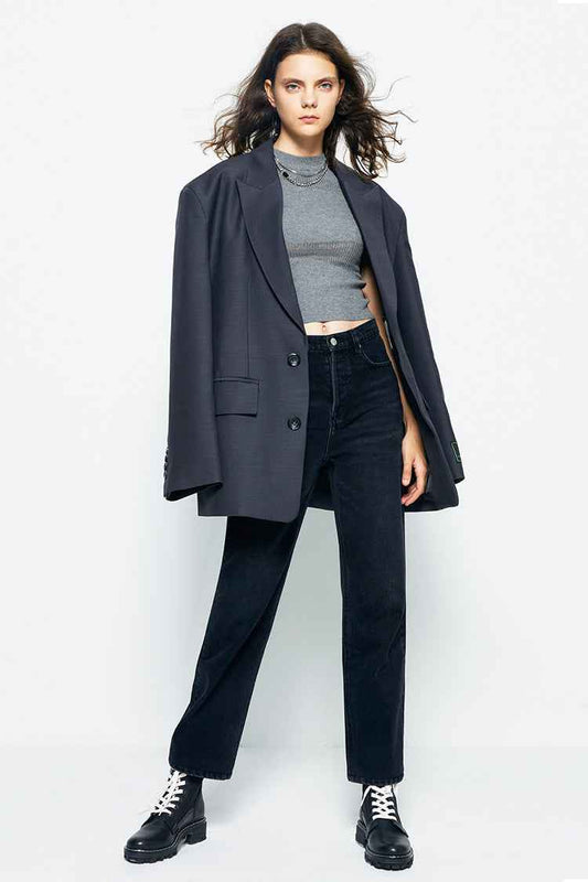 Manhattan High Rise Straight Ankle Jeans HJ160