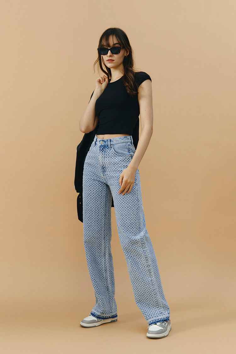 Coney Island Whitefish Tweed Wide Jeans HJ007 [FINAL SALE]