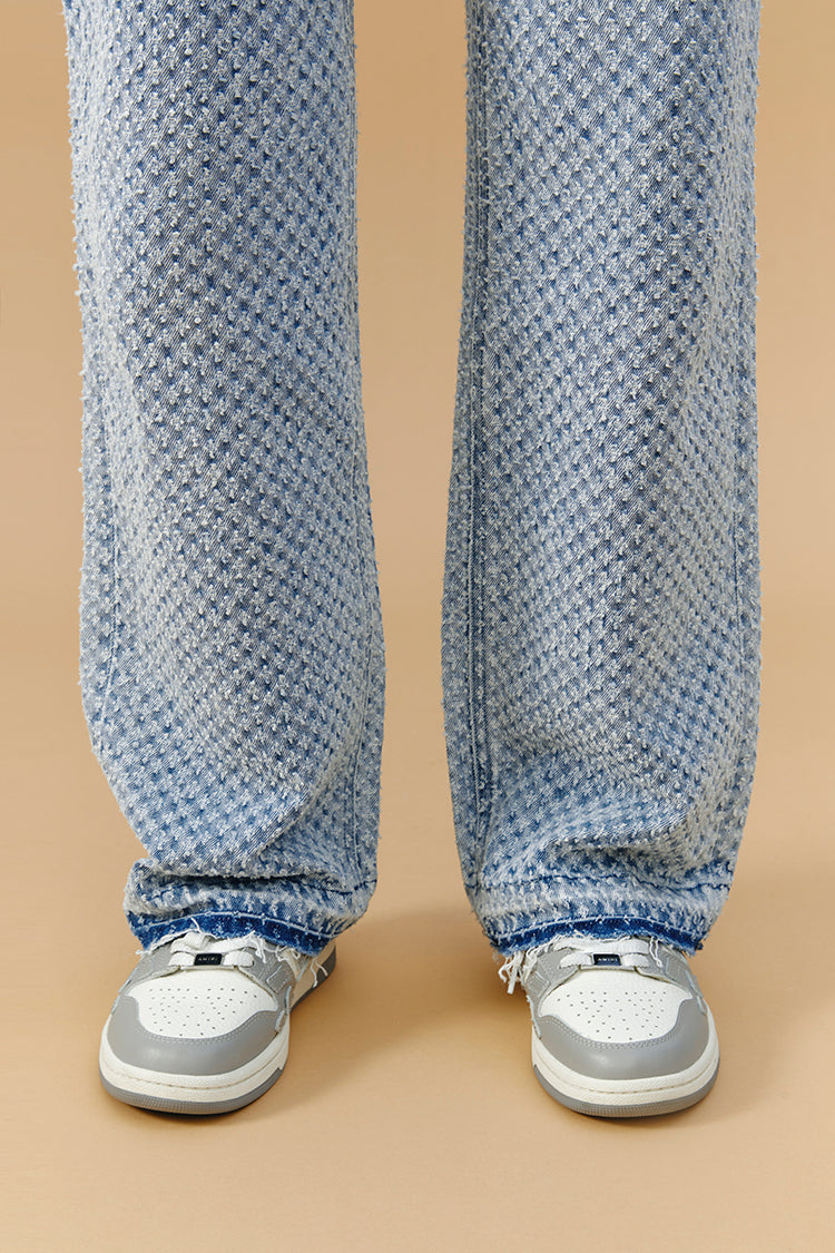 Coney Island Whitefish Tweed Wide Jeans HJ007 [FINAL SALE] - JUSTLUXURY