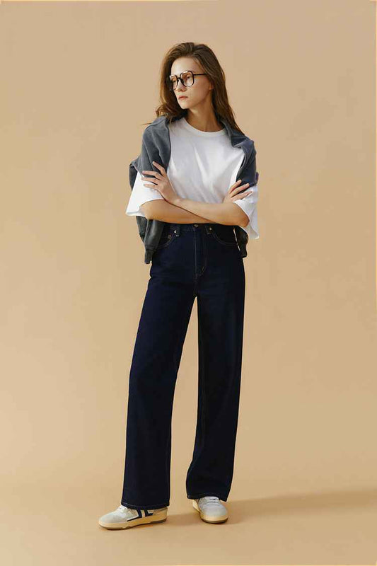 Coney Island Whitefish High Rise Wide Jeans HJ007
