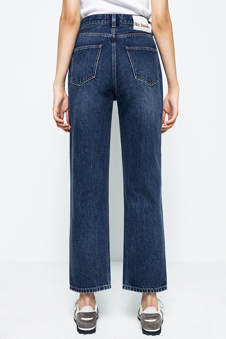 Chelsea High Rise Straight Crop Jeans HJ005 - JUSTLUXURY
