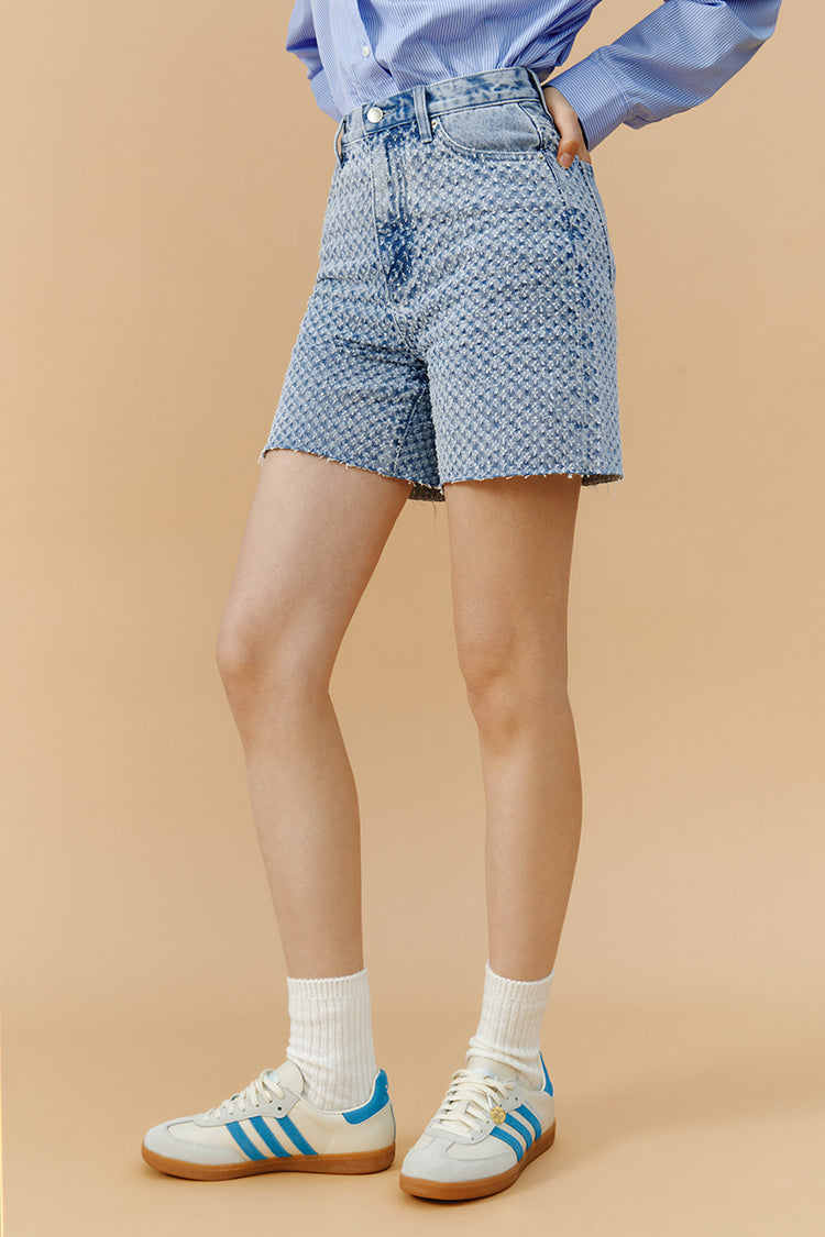 Venice Tweed High Rise Shorts HJ803 [FINAL SALE] - JUSTLUXURY