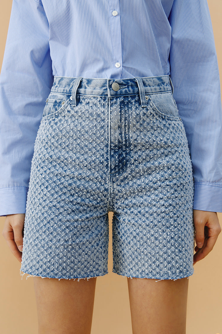 Venice Tweed High Rise Shorts HJ803 [FINAL SALE] - JUSTLUXURY