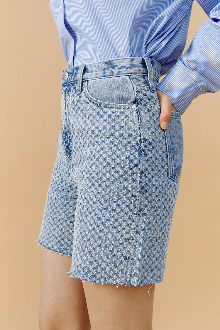 Venice Tweed High Rise Shorts HJ803 [FINAL SALE] - JUSTLUXURY