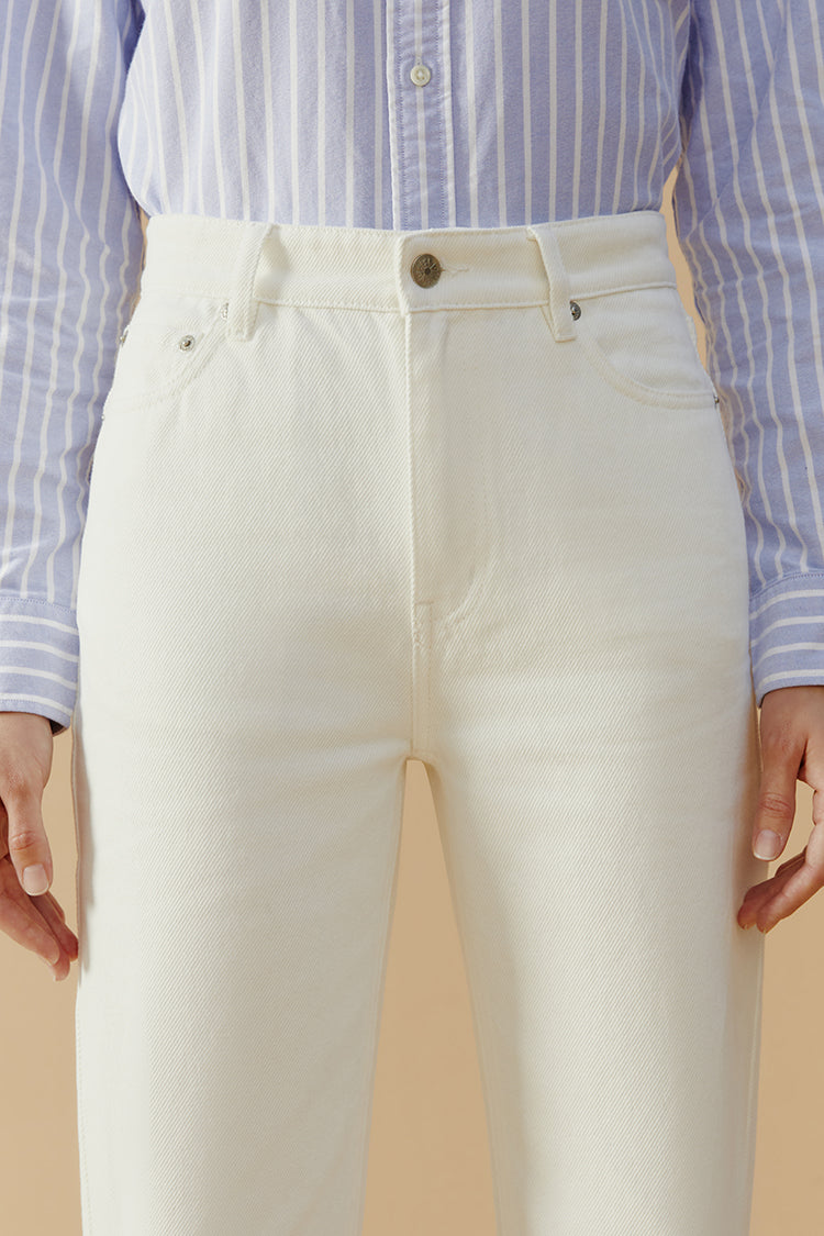 Manhattan High Rise Straight Ankle Jeans HJ160 - JUSTLUXURY