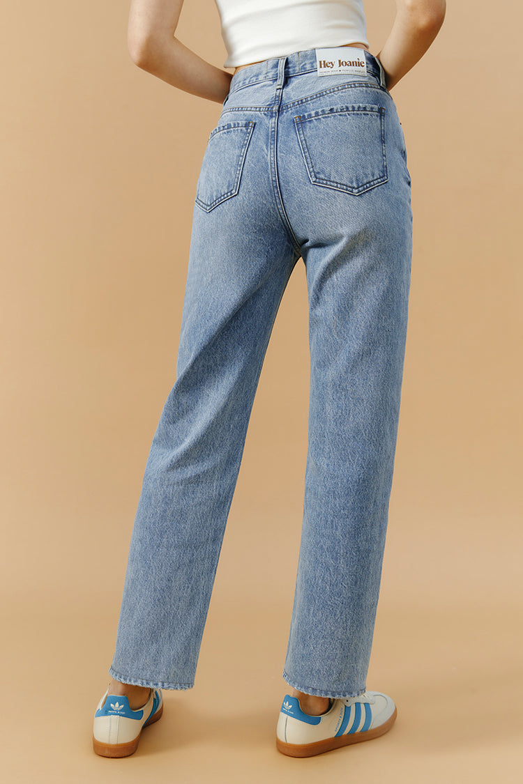 Manhattan High Rise Straight Ankle Jeans HJ160 - JUSTLUXURY