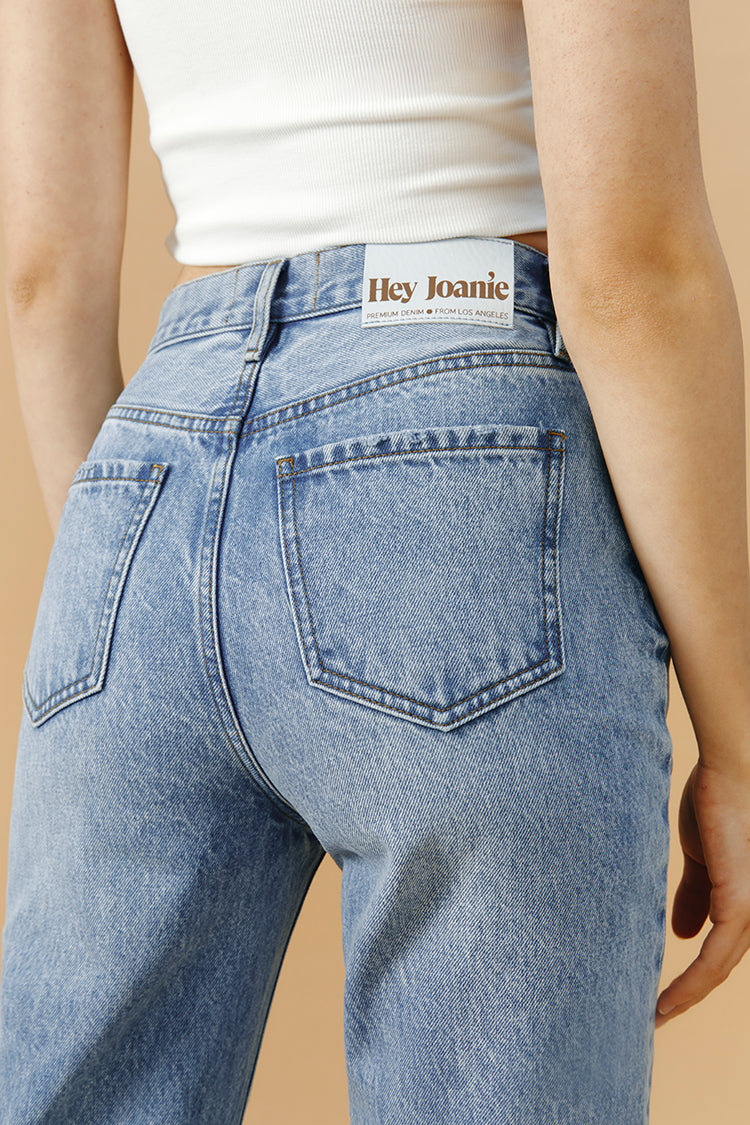 Manhattan High Rise Straight Ankle Jeans HJ160 - JUSTLUXURY