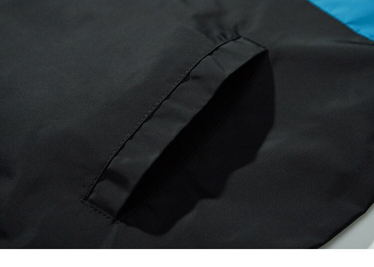 Multi Color Block Patchwork Pocket Jacket