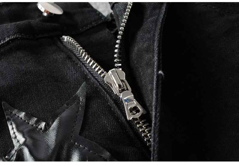 Ebony Black Stars Patch Jeans