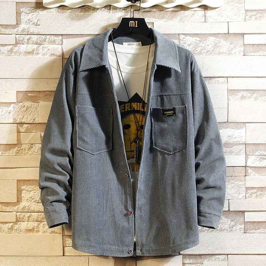 Velvet Pattern Point Collar Style Shirt