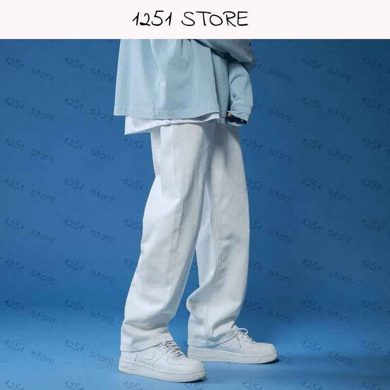 Straight Hip-hop Drawstring Wide Leg Pants