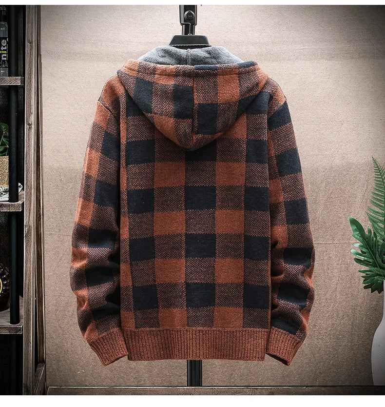 Plaid Chore Zipper Hoodie