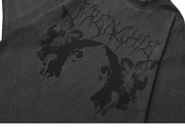 TRENCHIE Suffocation Fairy Angel Loose T-Shirt