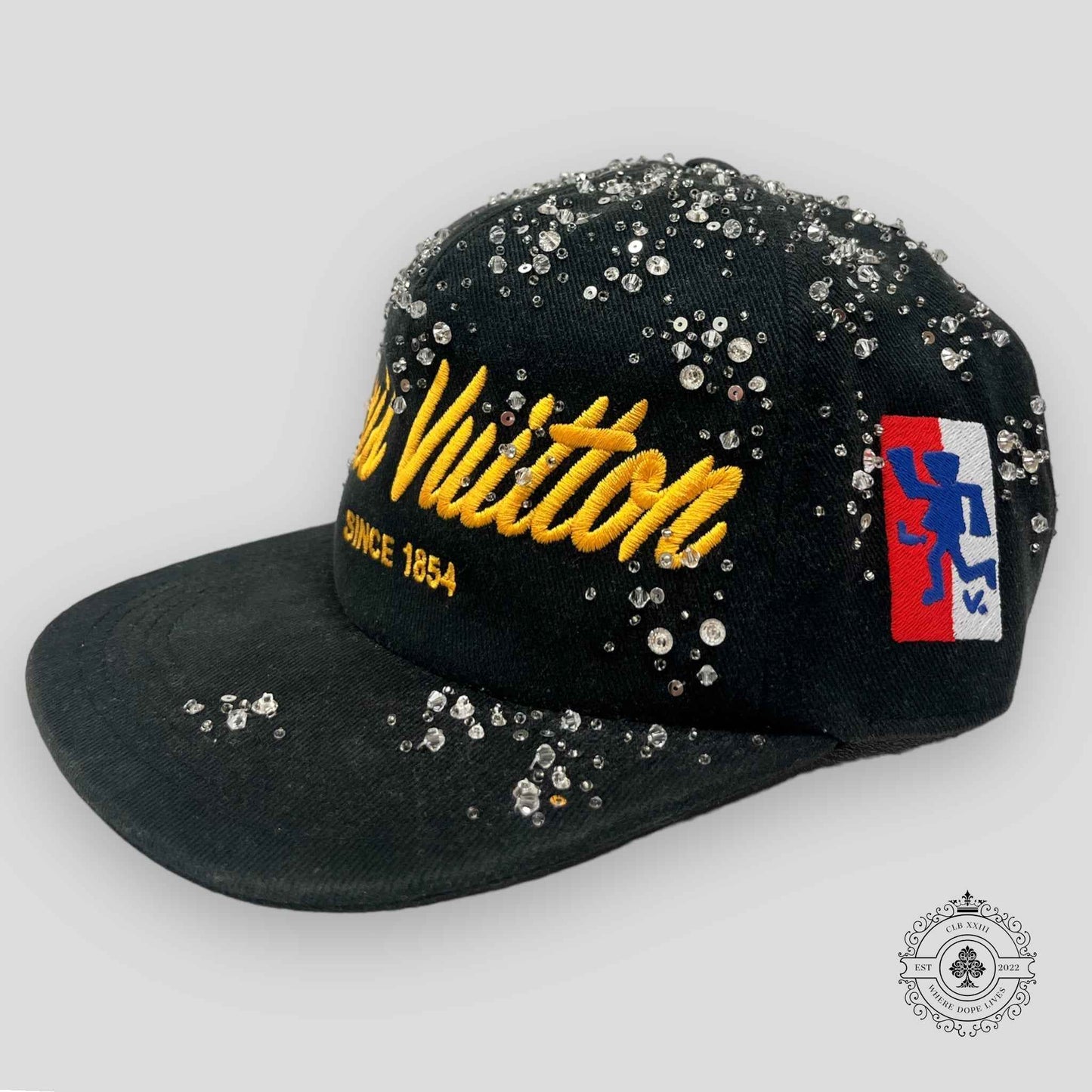 Louis Vuitton Script Crystals Hat in Black