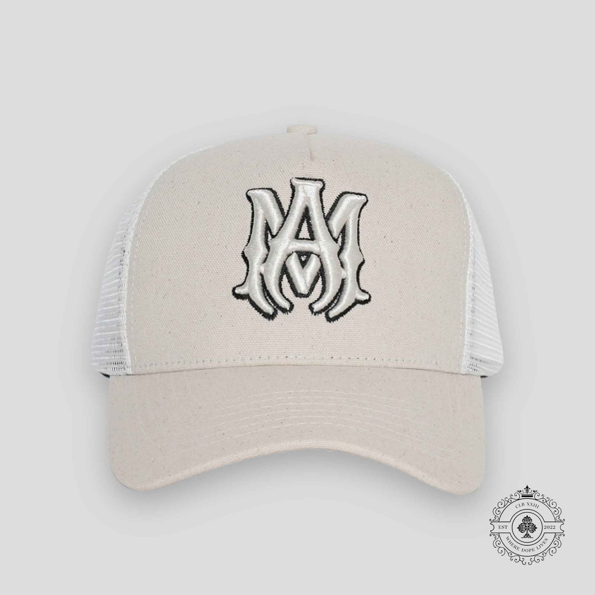 Amiri MA Trucker Hat in Natural