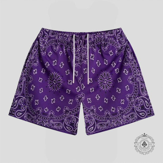 Bravest Studios Paisley Shorts in Purple