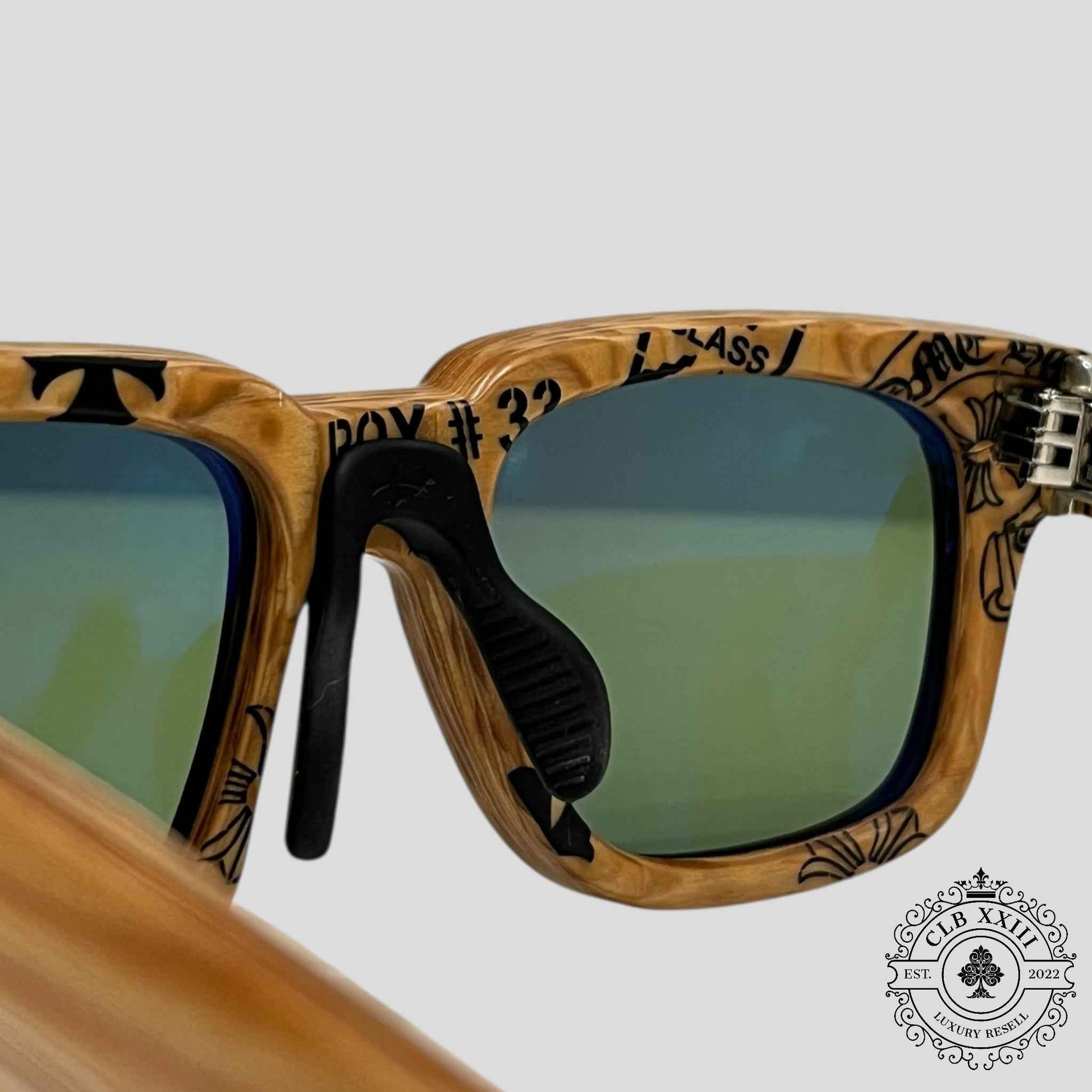 Chrome Hearts Stencil Lilith Wooden Framed Sunglasses