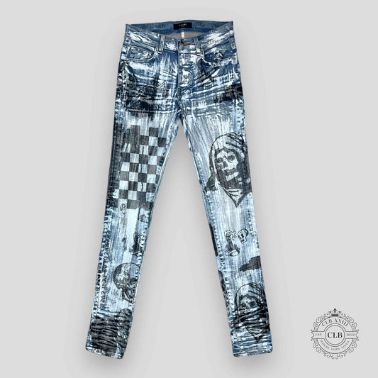 AMIRI WES LANG SKETCH JEANS - PAINTED INDIGO