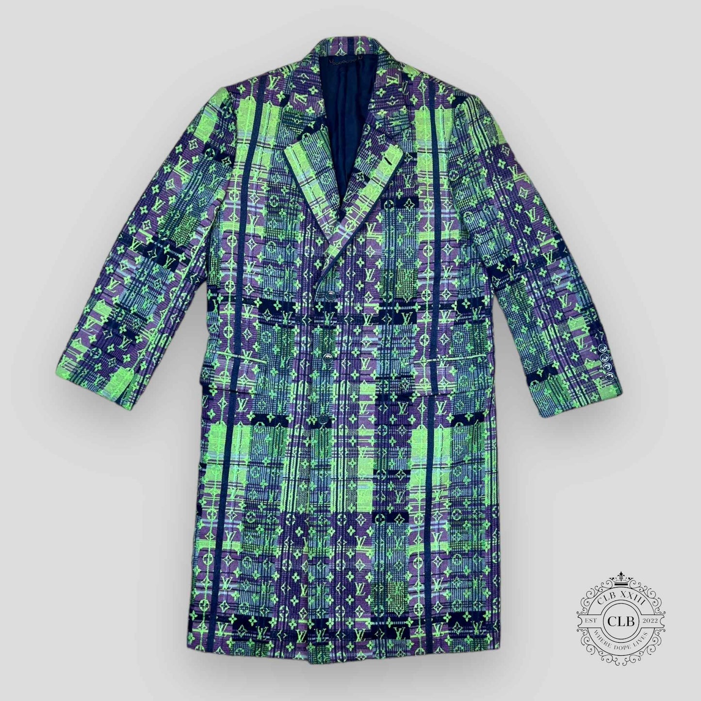 Louis Vuitton Multicolor Neon Check Coat