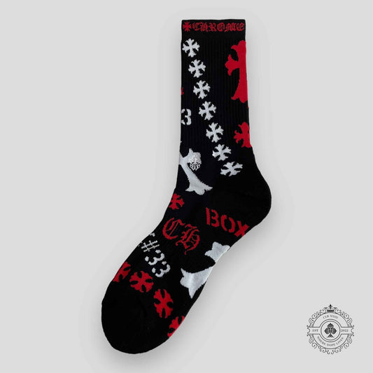 Chrome Hearts Stencil Socks in Black