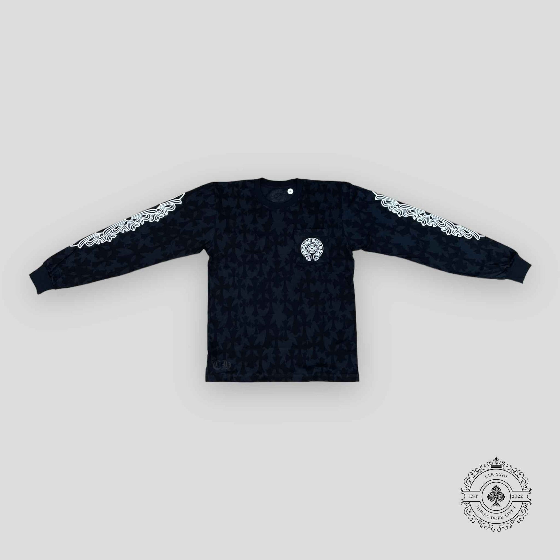 Chrome Hearts Cemetery Cross Monogram L/S Tee