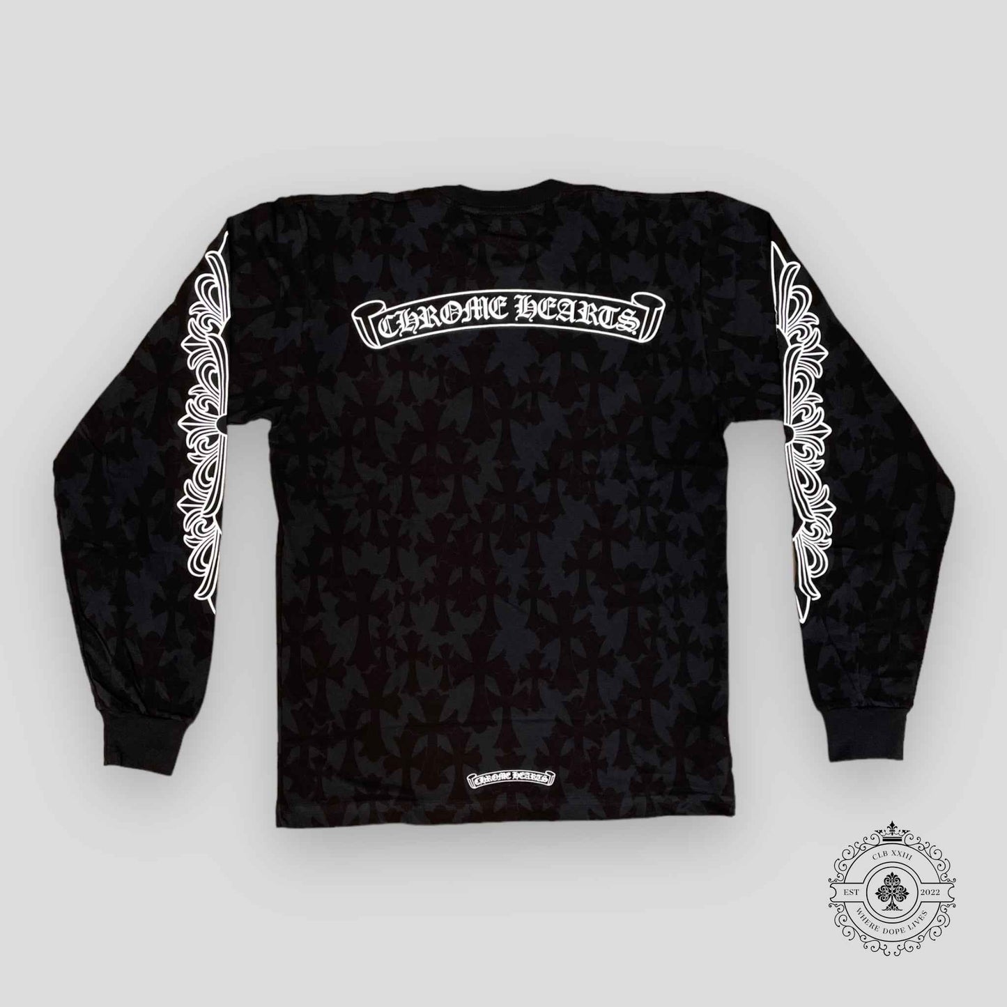 Chrome Hearts Cemetery Cross Monogram L/S Tee
