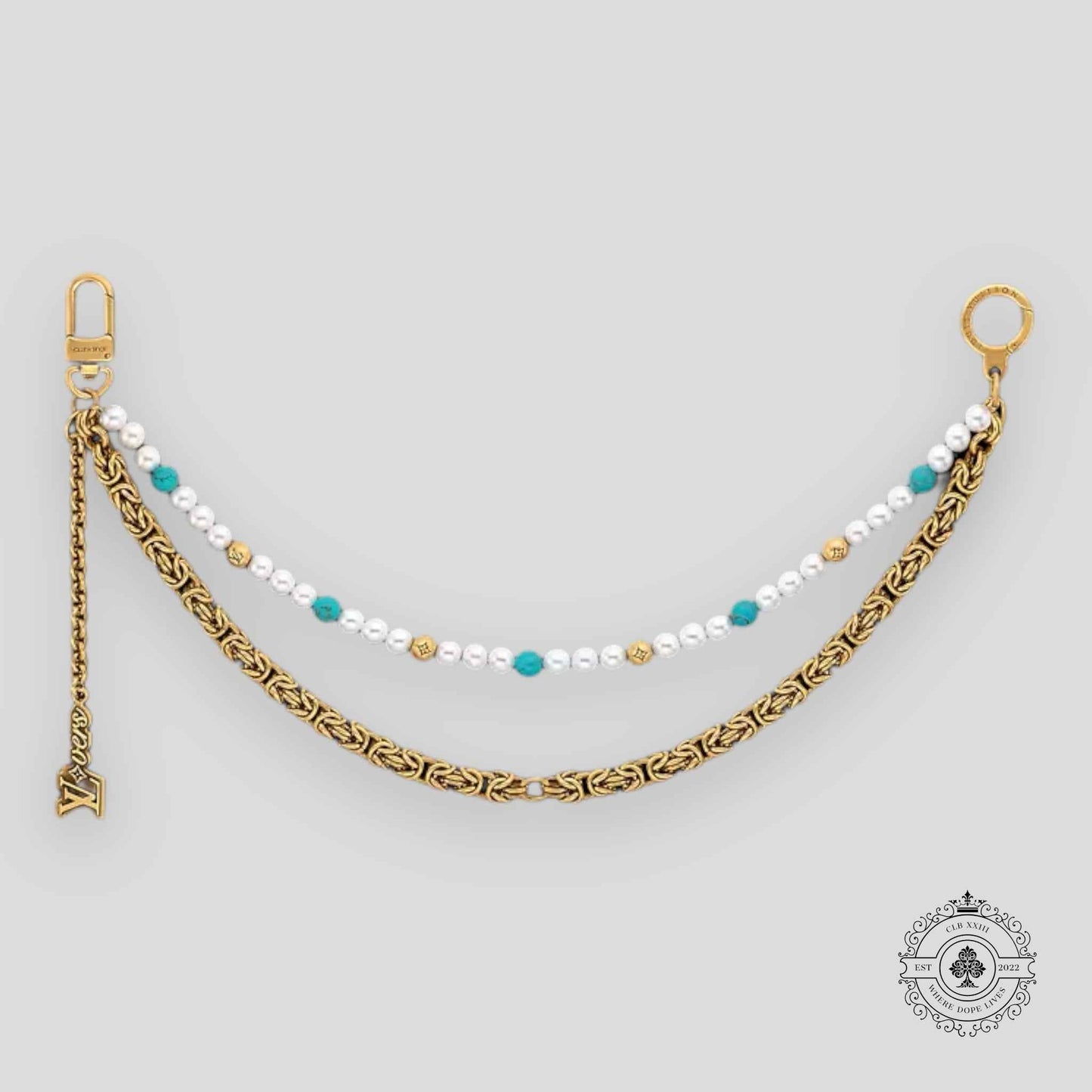 Louis Vuitton Pearls Chain Belt & Bag Charm