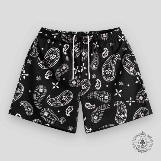 Bravest Studios Black Paisley V3 Shorts