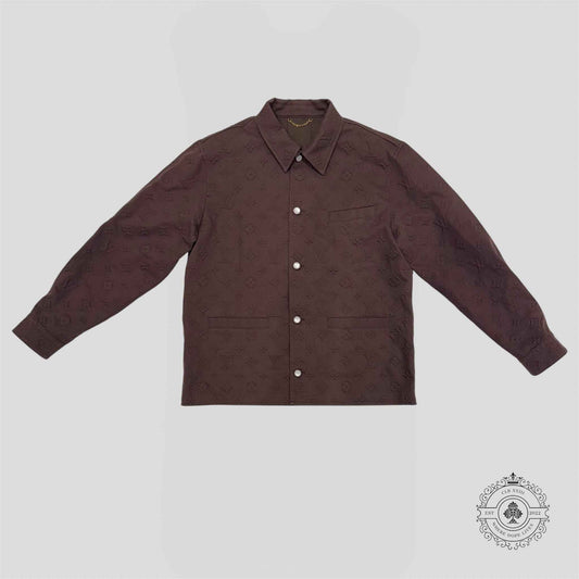 Louis Vuitton Monogram Embossed Overshirt in Brown