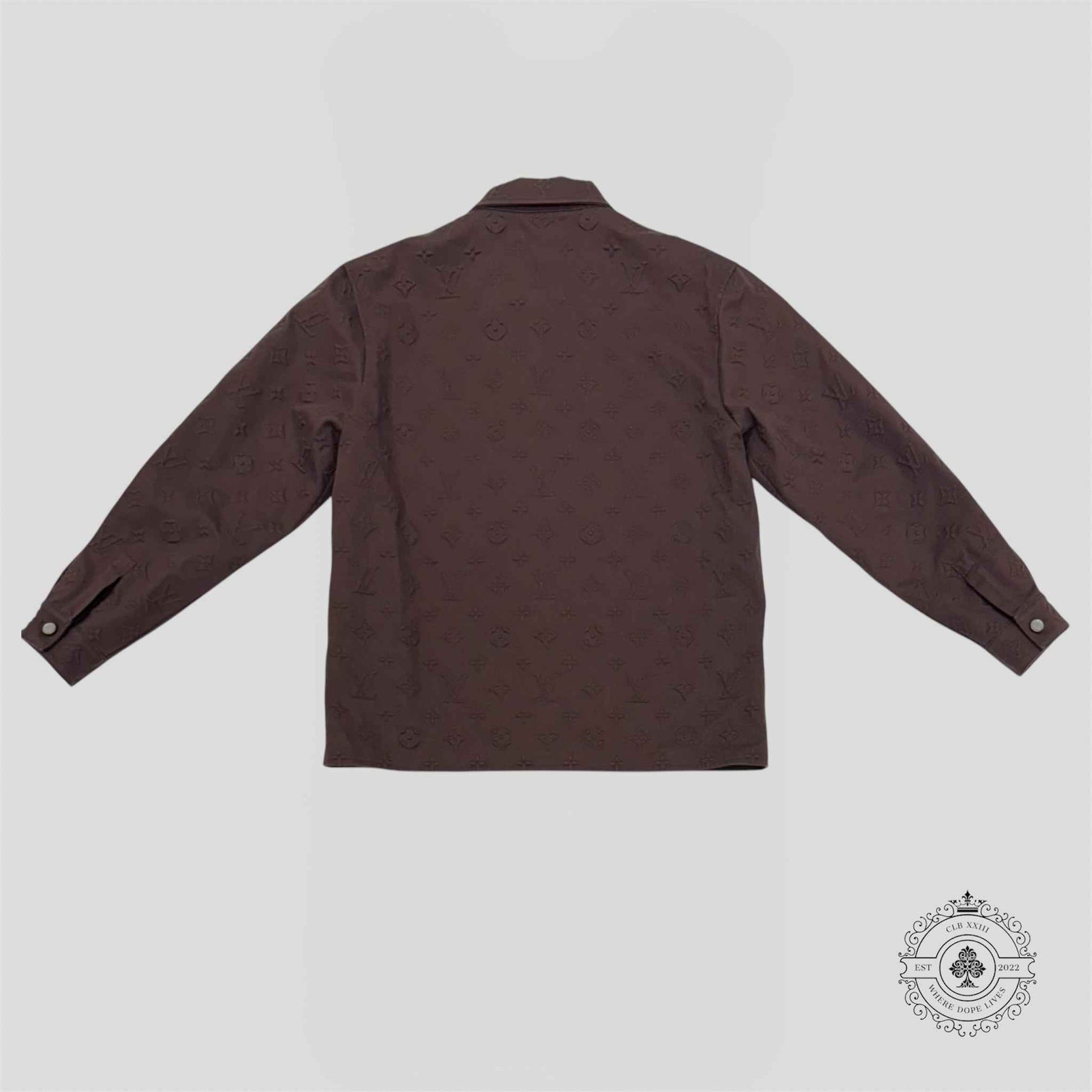 Louis Vuitton Monogram Embossed Overshirt in Brown