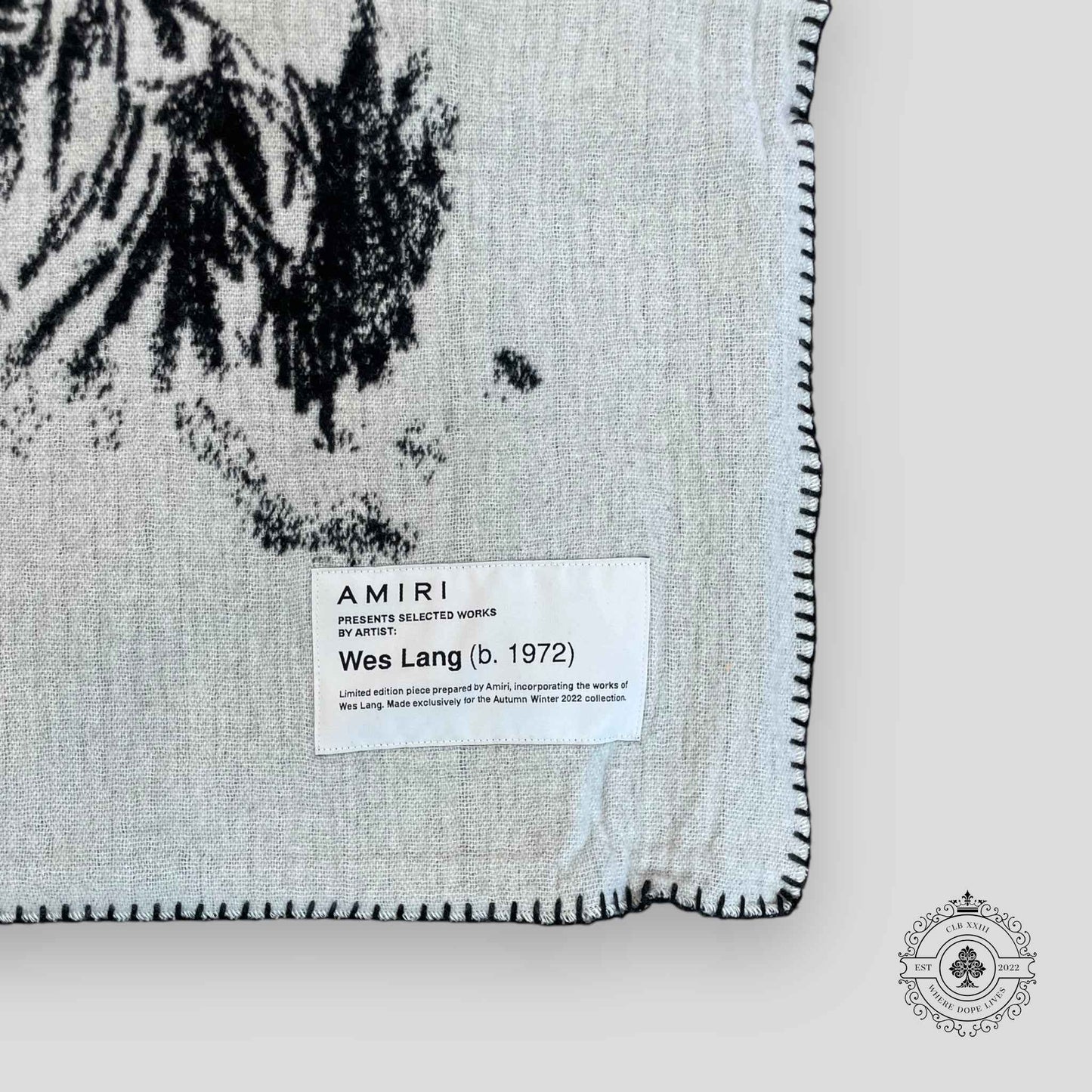 Amiri X Wes Lang Fantasy Blanket in Ivory
