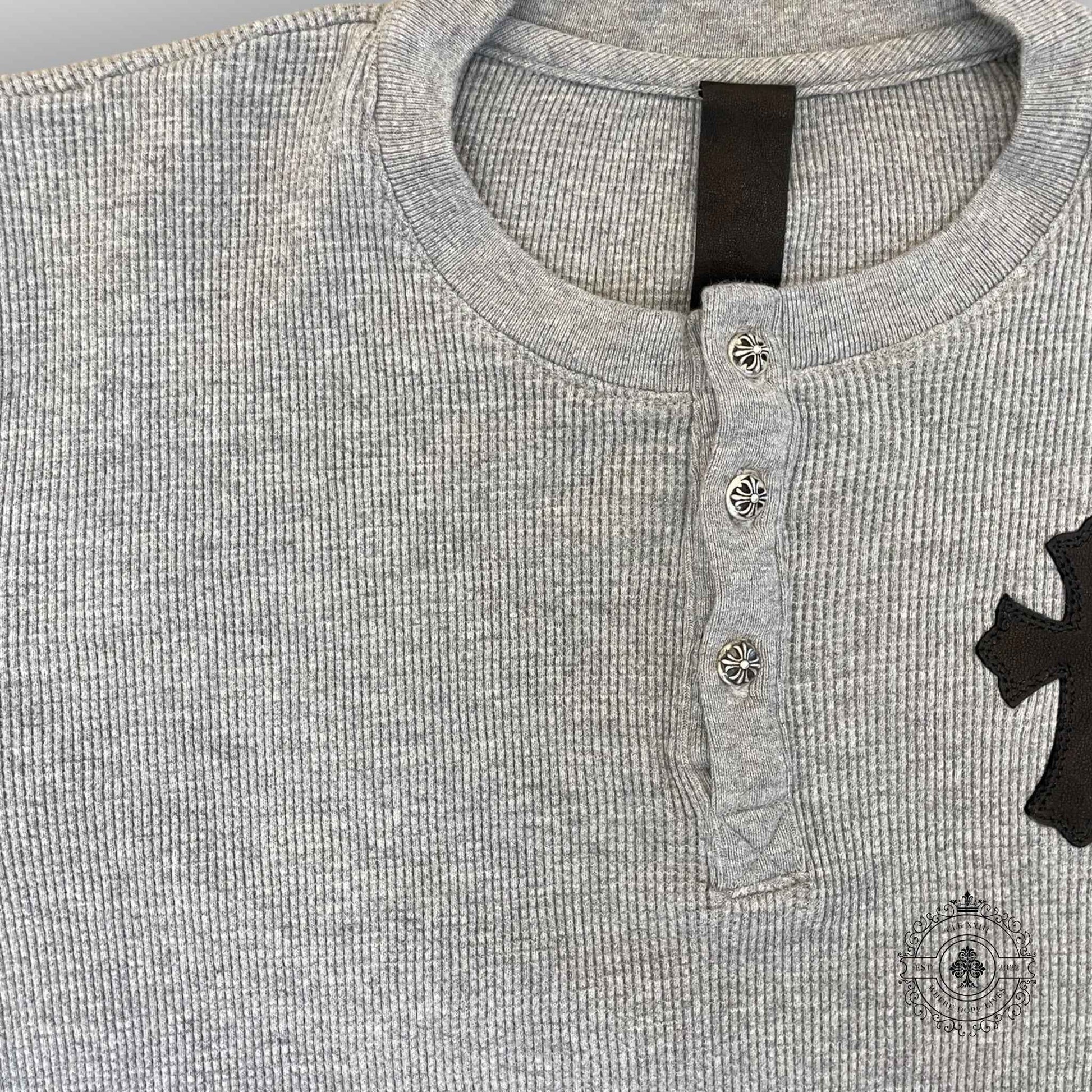 Chrome Hearts Paper Jam Thermal Sweater in Heather Grey