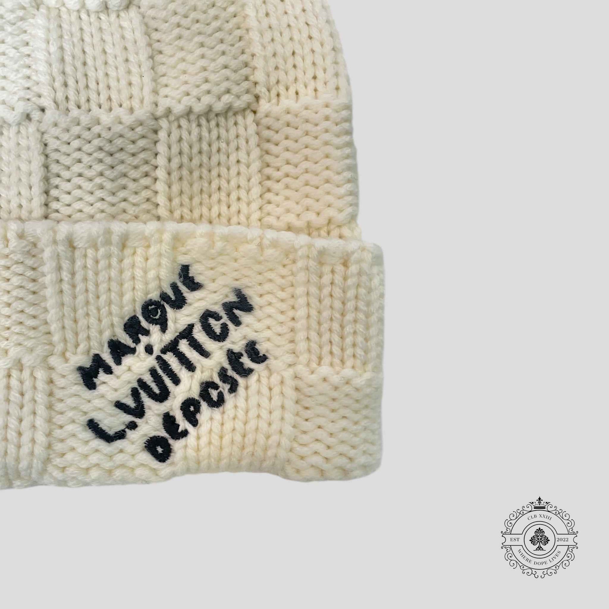 Louis Vuitton Damier Snug Cream Beanie