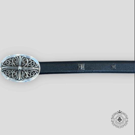 Chrome Hearts XXL Oval Cross Studded Belt
