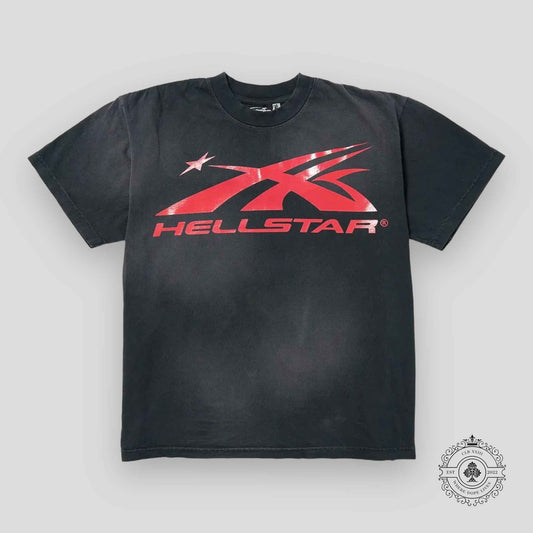 Hellstar Sport Logo Gel T-shirt in Black/Red