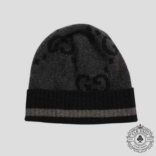 Gucci Cashmere Hat in Black/Grey