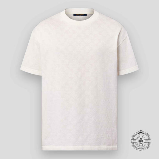 Louis Vuitton Monogram Fil Coupe Cotton T-Shirt in Milky White