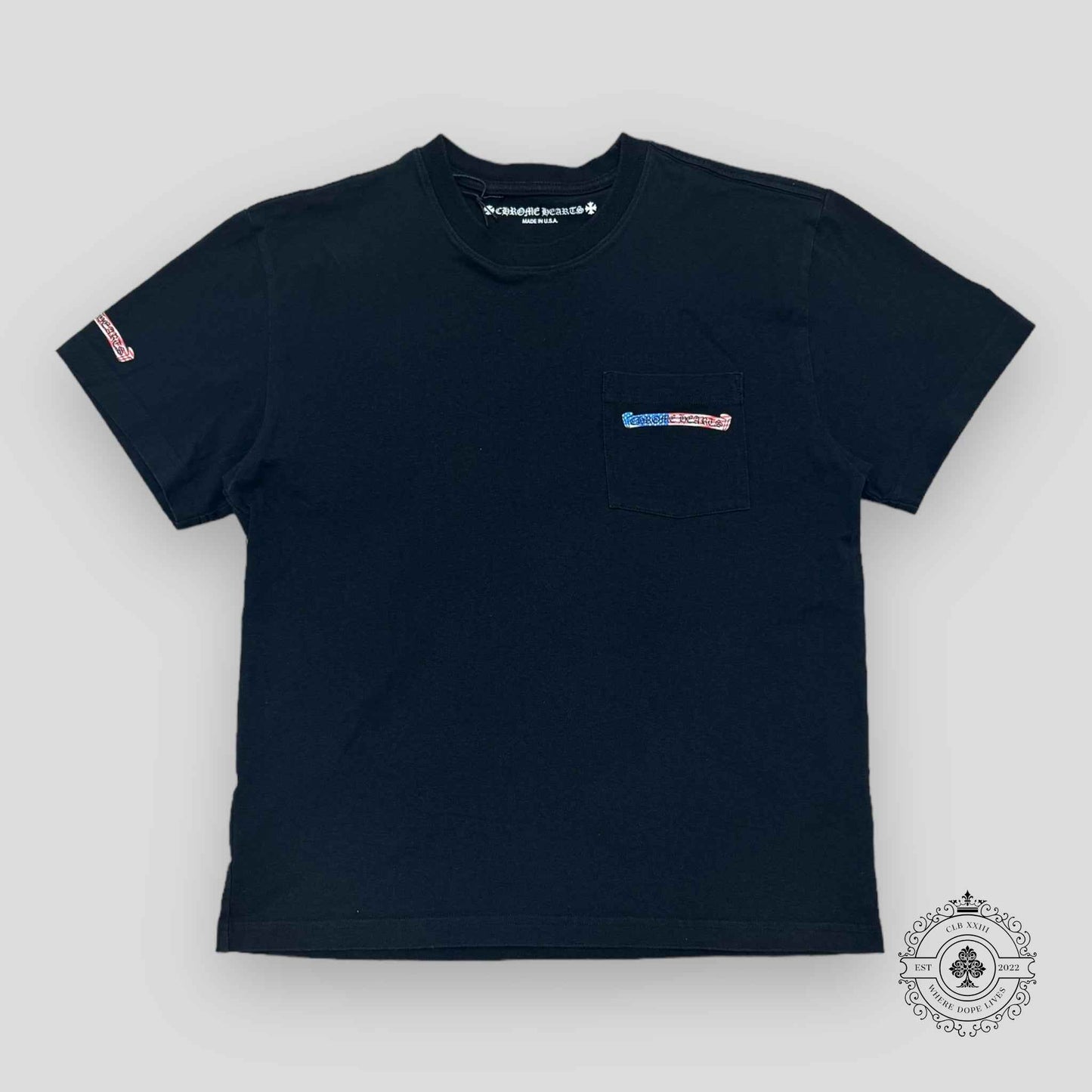 Chrome Hearts Matty Boy American Flag Scoll T-Shirt