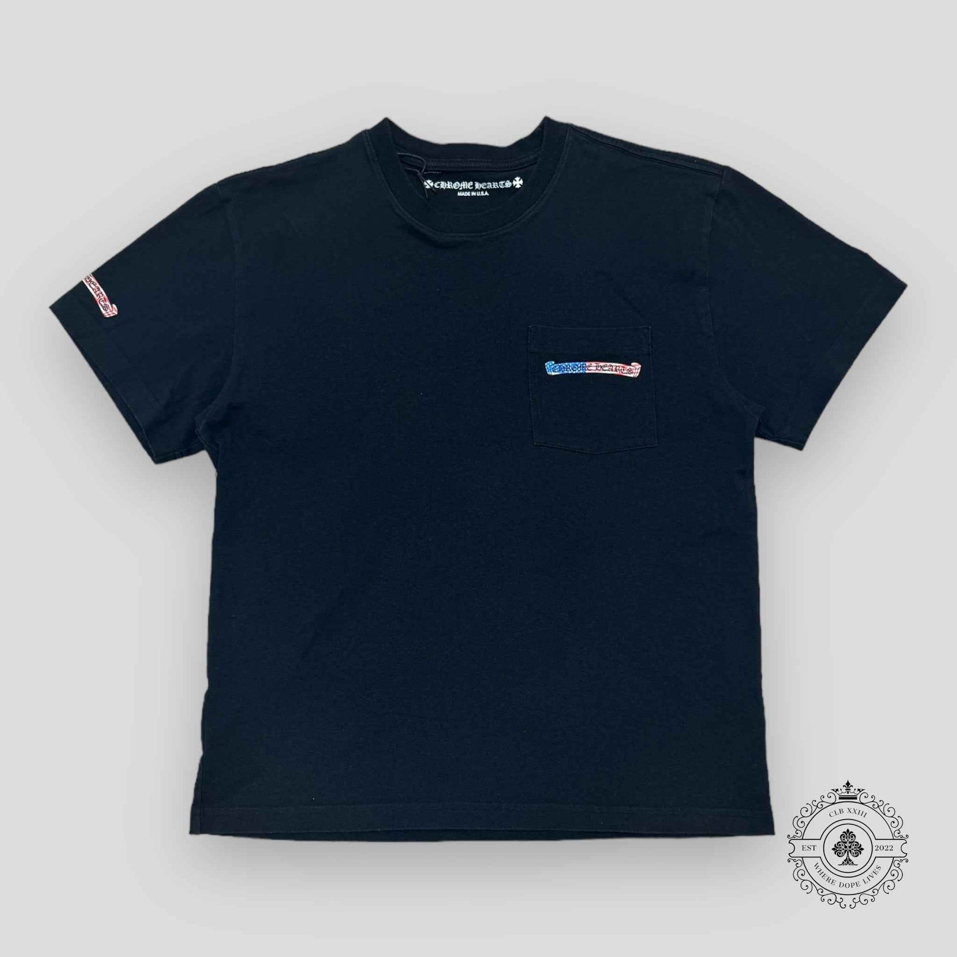 Chrome Hearts Matty Boy American Flag Scoll T-Shirt