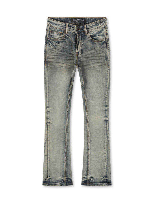 Valabasas Fax Stacked Jeans - Light Blue Washed