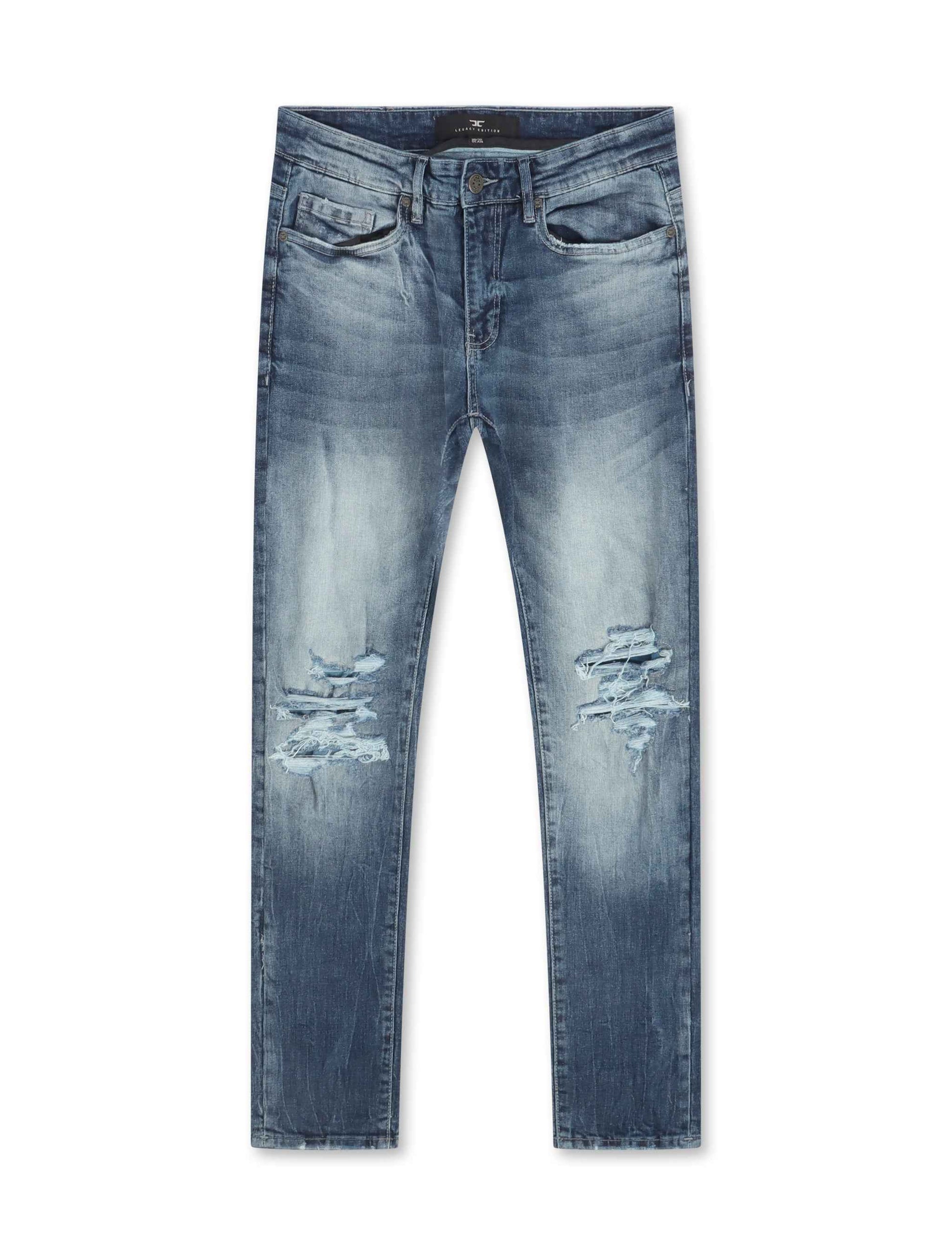 Jordan Craig Sean Shredded Jeans - Blue