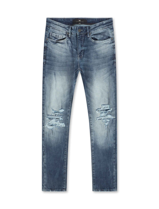 Jordan Craig Sean Shredded Jeans - Blue