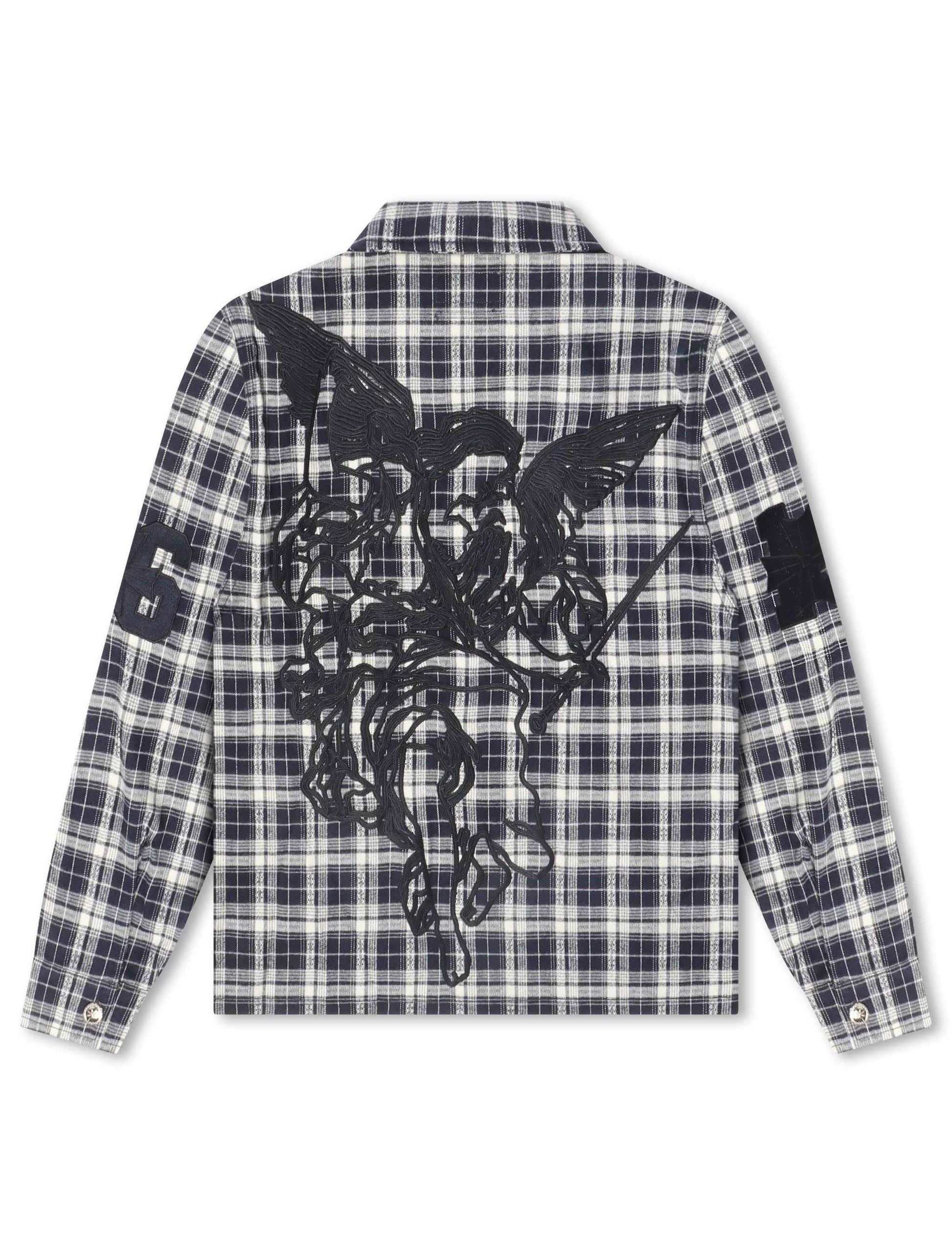 Revenge Valkyrie Embroidered Flannel - Navy