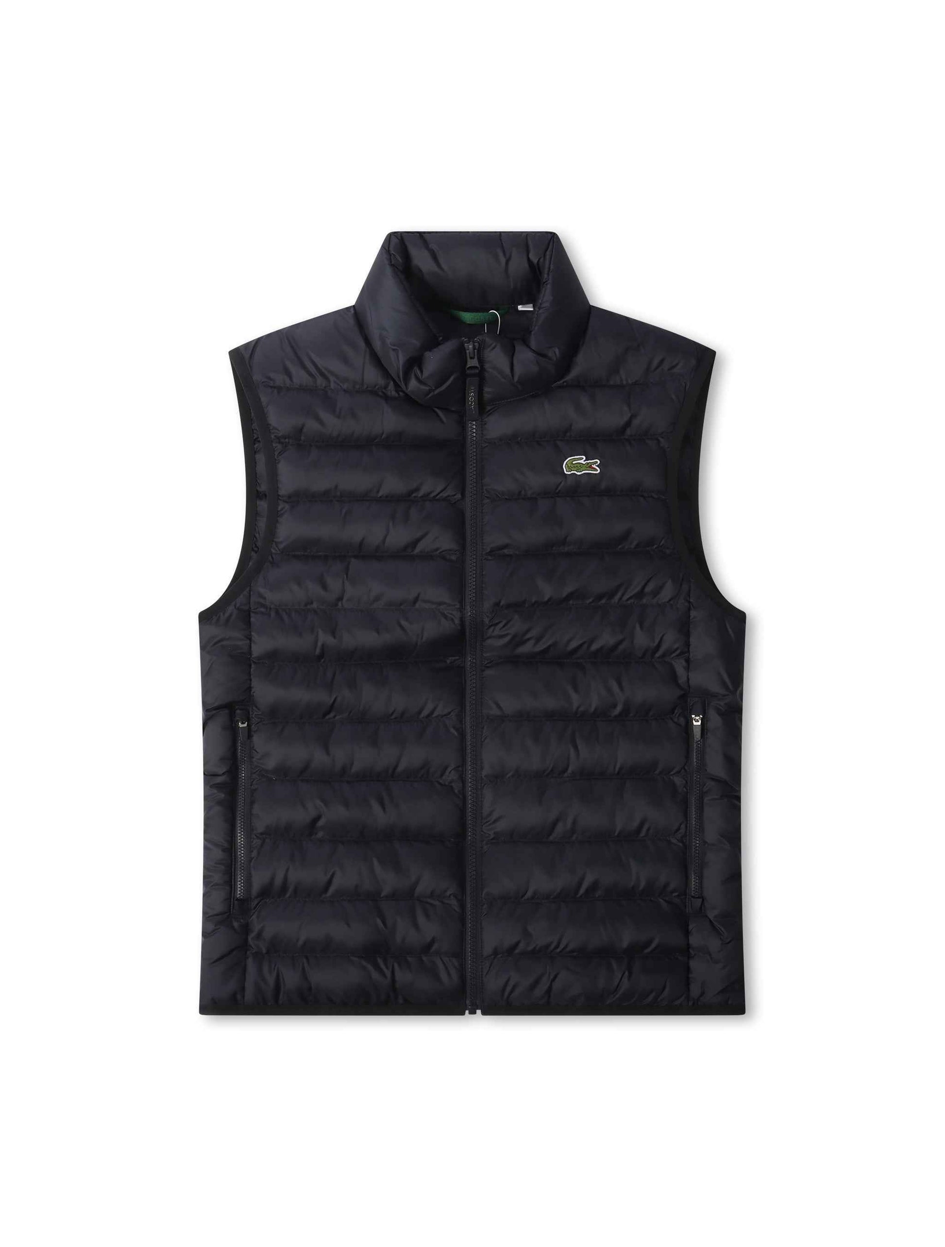 Lacoste Water Repellent Puffed Vest - Black